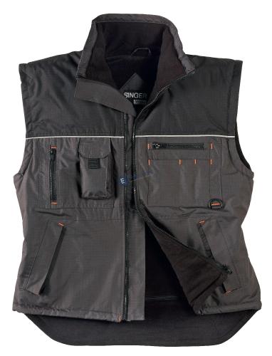 GILET RIPSTOP NOIR/GRIS ANTHRACITE TAILLE S